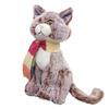 Cat Plush Toy With Scarf 28cm Soft Polyester Collectible Home Decor For Kids And Adults