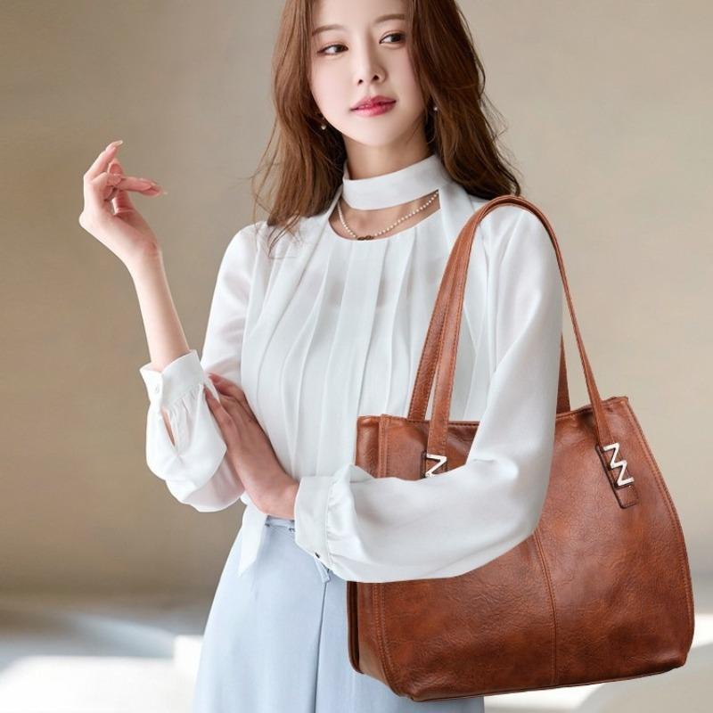 Large-capacity Tote Bag for Commuting To Work, Single-shoulder Bag, Simple Design, Women's Bag