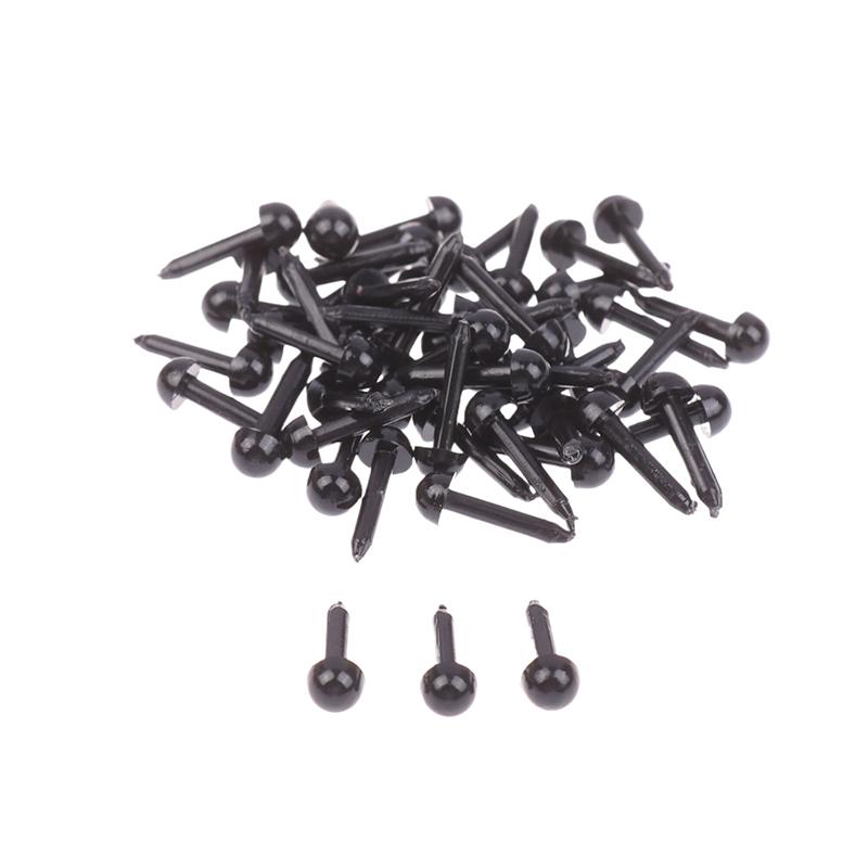 100Pcs Plastic Mini Black Eyes Nose For Plush Animals Doll Accessories Diy Stuffed Teddy Dog Toy Decor Parts