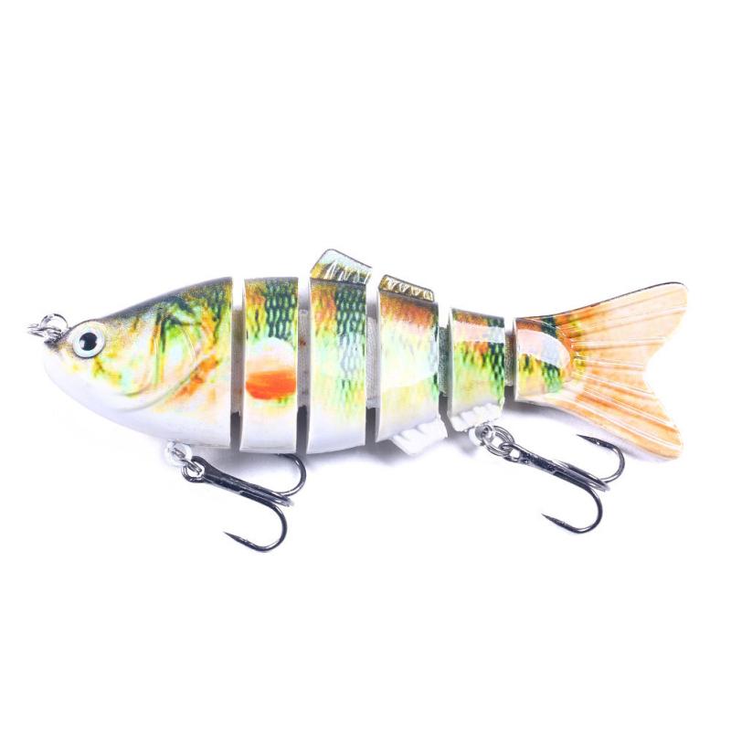 10cm/18g Esca da Pesca 12 Colori Multi-Segmenti Articolata Bionica Esca Artificiale Wobbler Affondanti Pesca