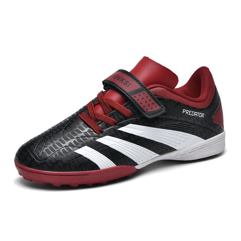 Velcro 30-38 children's football shoes boys and girls primary school students broken nail sneakers artificial competition training shoes