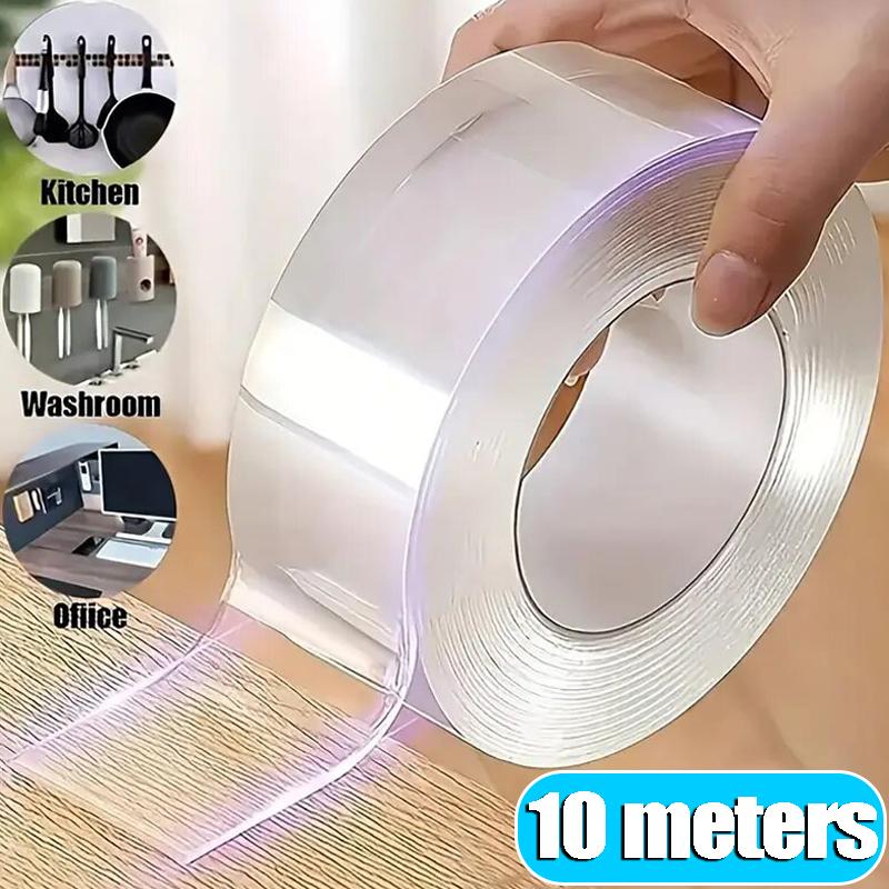 10/1m Nano Double Sided Tape Self Adhesive Transparent Waterproof Stickers Traceless Glue Water Seal Strips Strong Sticky Tapes