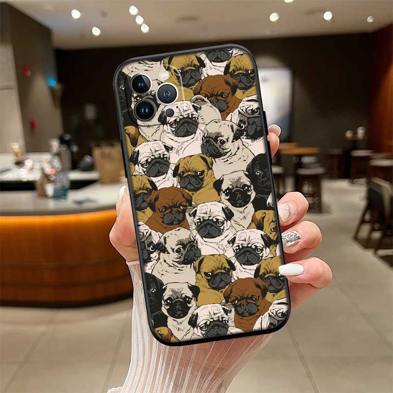 Cute Pug Dog New High-End Shell Phone Case for OPPO A3 Pro A72 A74 A76 A77 A77S A78 A79 A94 A95 A18 A40M A58