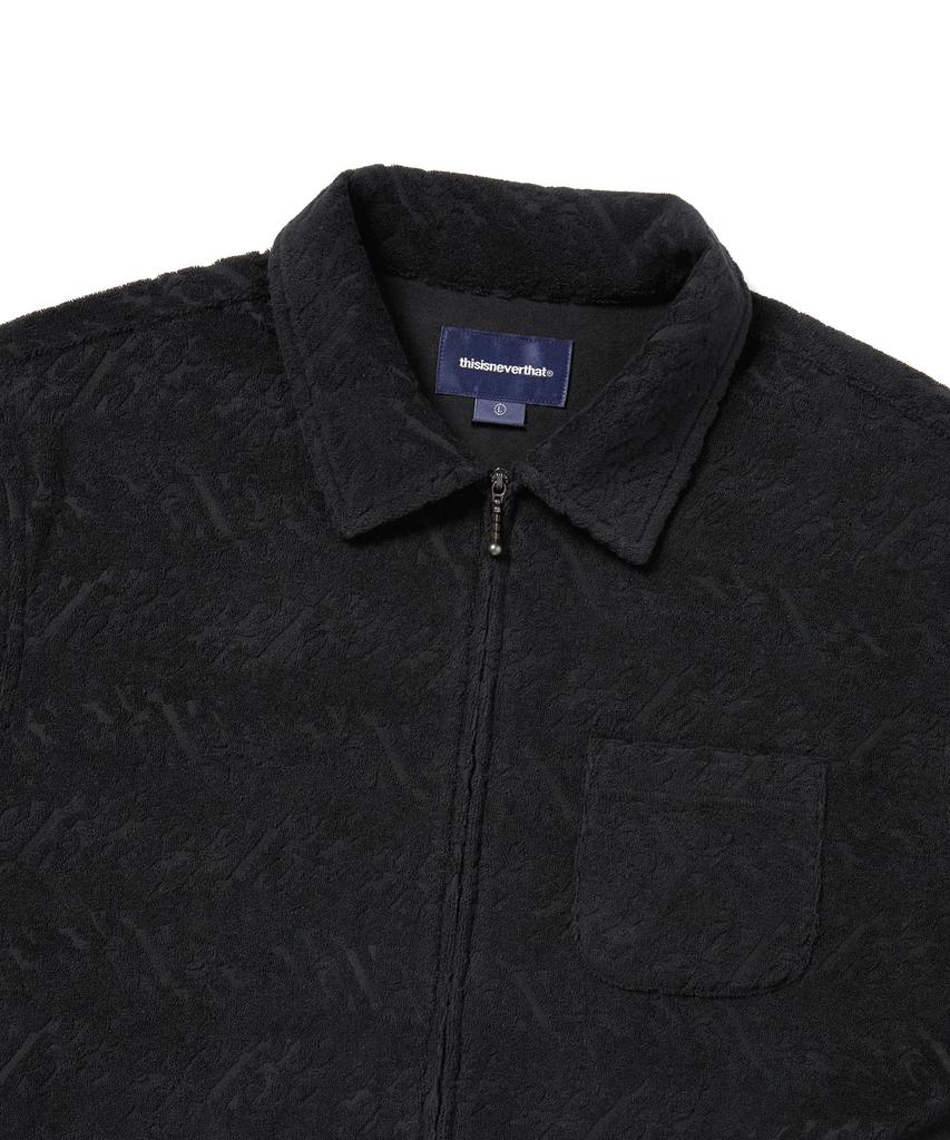 THISISNEVERTHAT Terry S/S Zip Shirt Black