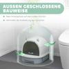 Enclosed Cat Litter Box W/ Pull-Out Drawer, Scoop, Deodorising Bags for Odour Control, Privacy, Portable, Easy To Clean