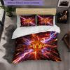 Juego de Cama de 3 Piezas con Patrón del Manchester United Suave Microfibra Funda Nórdica con Fundas de Almohada para Dormitorio