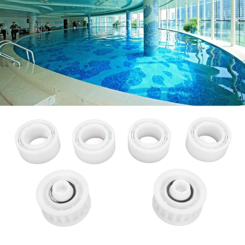 4 Pack Guide Wheels Replacement Pool Cleaner Guide Wheels With 2 Pully Gears For Maytronics For Dolphin
