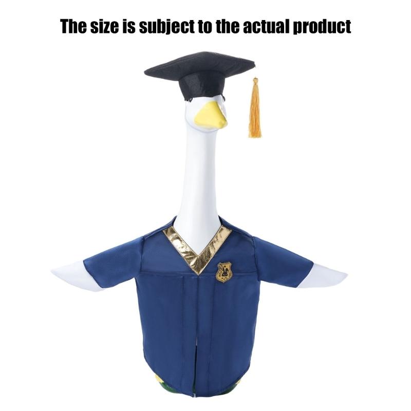 Funny Graduation Outfit Graduation Season Geese Costume Gag Robe with Cap For Outdoor Display Gathering Decoration