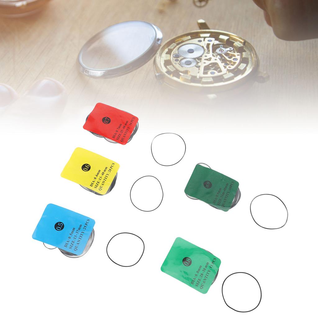 90pcs Watch Back Water Resistant O Rings Watc Back Cover Seals Rubber Watch Gaskets Replacement Kit 
