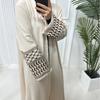 Muslim Dress Modest Islamic Clothing New Soft Crepe Embroidery Palestine Kefiyyeh Abaya Ramadan Tassel Dubai Abaya Women