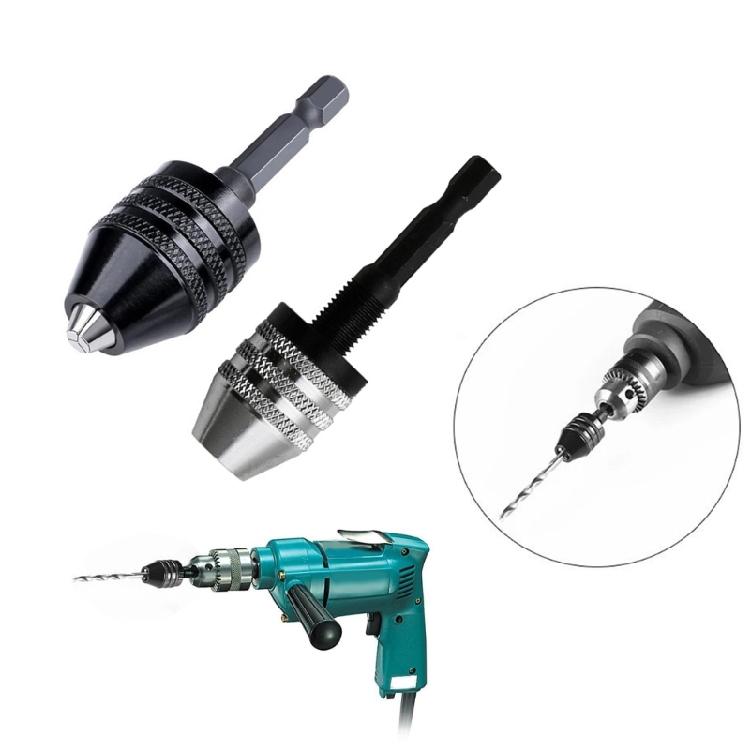 0.3 6.5mm Hexagonal Handle Three Jaw Twist Drill Chuck Quick Change Three Jaw Conversion Chuck 1PC