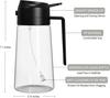 Pulverizator de Ulei pentru Gătit 2 în 1 Pulverizare Turnare Dozator Ulei de Măsline 470ml Sticlă Pulverizator Ulei Gadgeturi de Bucătărie