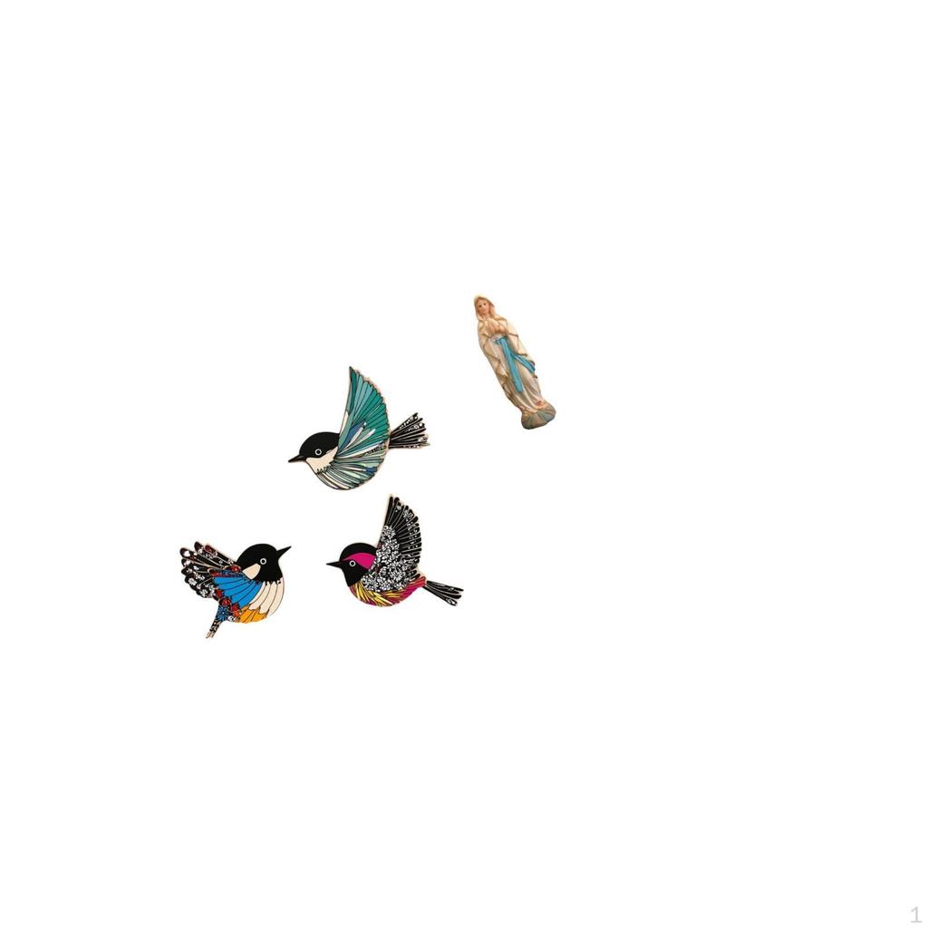Wooden Bird Wall Art And Statue Decorative Display for Garden Study Room Farmhouse Office Car Resin
