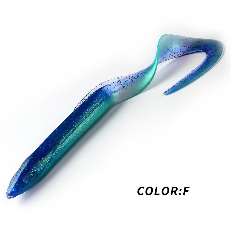 BEARKING Soft Bait Eel Lure with Lead Head Hook, 15cm/20cm for Long Cast Sea Fishing (L45L46)