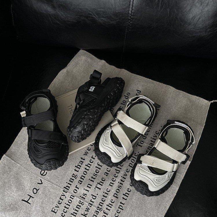 Girls' sports sandals summer 2025 new children's bag head sandals soft sole middle and older children's shoes traceway shoes summer