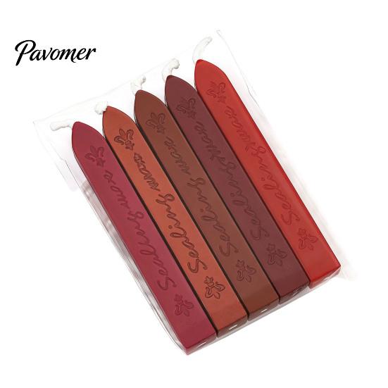 Retro Sealing Wax for Letters 5PCS Sticks, with Wicks, Classic Color Seal Stamp Accessories Strips, Envelope And Vintage Craft Decor Supplies