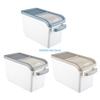 Rice Storage Container 10kg with Visible Window and Pulley for Home Kitchen Thick Rice Storage Box Large Capacity Grain Box D57B
