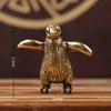 Funny Brass Standing Little Penguin Statue Desktop Decorative Trinkets Creativity Marine Animal Cute Craft Collection Children