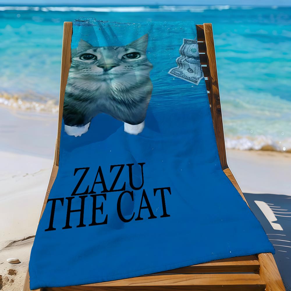 

Funny Cat Meme Zazu Towel Sports Quick Dry Travel Camping Gear Sandproof Soft Light Large Beach Towel W40*H60(CM)