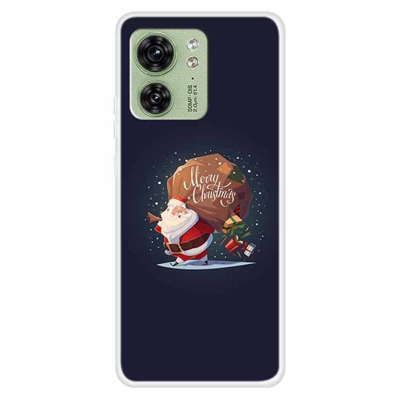 For Motorola Edge 40 5G Case TPU Xmas Theme Protective Phone Cover A