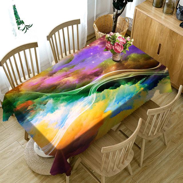 

Colorful Christmas Tablecloth Fashion Thicken Rectangular Round Wedding Party Fireworks Pattern Table Cloth 40 X 40CM
