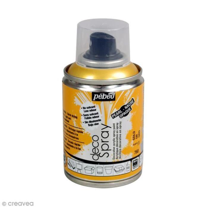 Peinture En Bombe - Pébéo - DecoSpray - Dorée - 100 Ml - Loisirs Créatifs