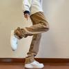 Pantalon droit à jambe large et fermeture éclair High Street Vêtements pour hommes Détail boutonné cousu Pantalon en jean décontracté Coupe ample Vintage Jean de base