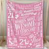 21st Birthday Celebration Art Blanket - Unique Special Milestone Gift Soft Warm All-Season Throw for Couch, Bed & Travel