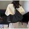 Women's Japanese bag, pleated solid color dumpling bag.