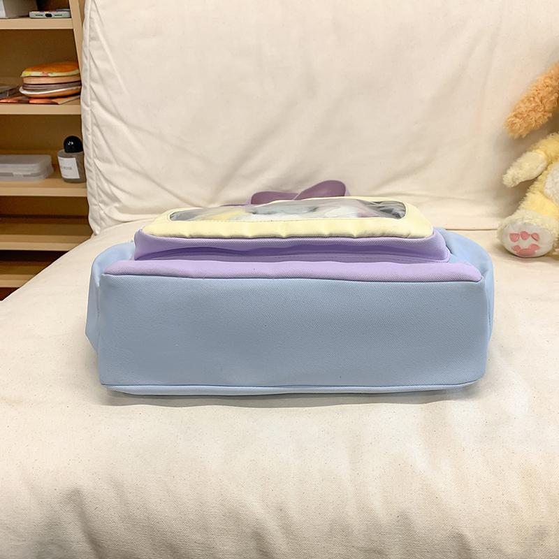 Torba crossbody damska przezroczysta torebka duża pojemność studencka torba na ramię