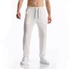 Men's Spring/Spring Ribbed Pants Elastic Waistband with Drawstring Straight Leg Comfortable and Versatile for Everyday Wear