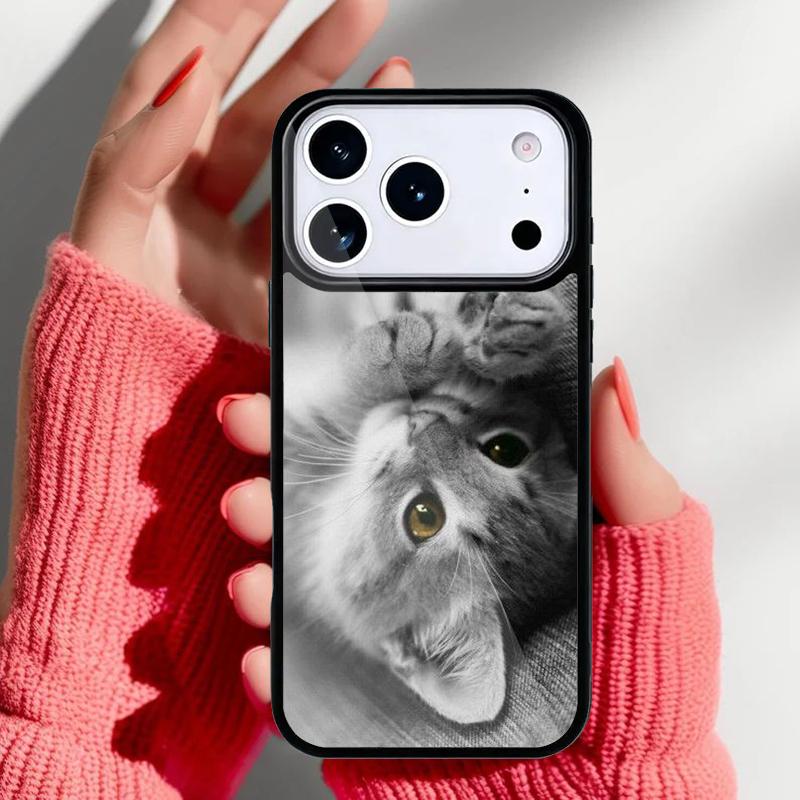 Cute Cat Tabby Kitten Moggy Phone Case for iPhone 17 16 15 14 13 Pro Max Back Cover for 12 11 Pro Coque