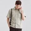 Origami Crane Men's Short-Sleeve Shirt Summer Thin Breathable Japanese Style Simple Casual Half-Sleeve Top Trendy Brand 5329