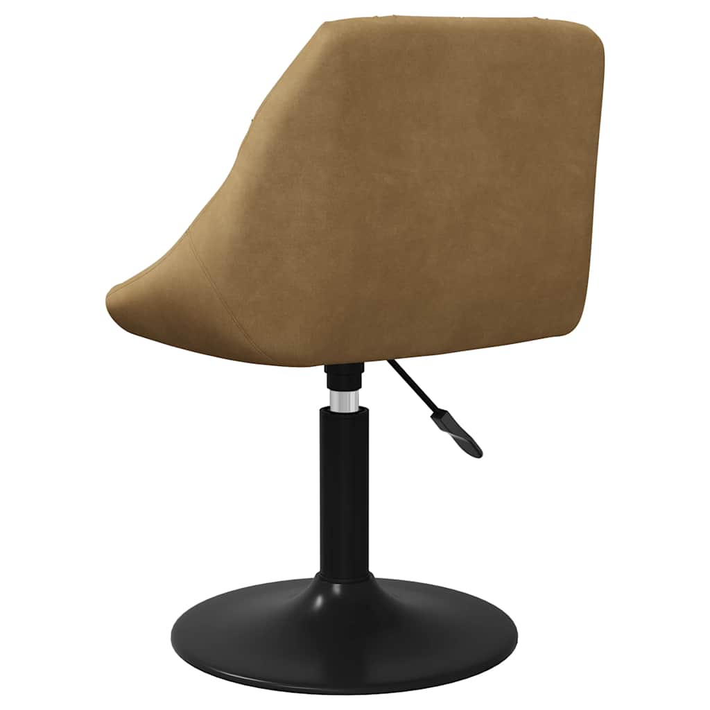 Vidaxl Dining Chair, Brown, Upholstered In Velvet