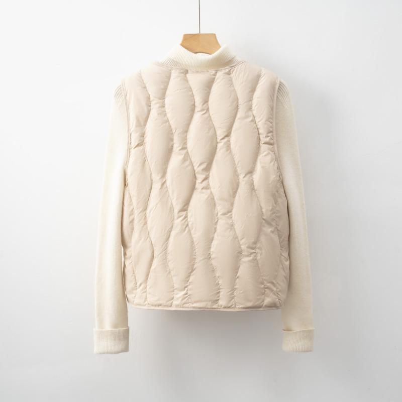 Down Vest Women's V-Neck Lightweight Sleeveless Vest for Fall/Winter Lightweight Sleeveless Vest