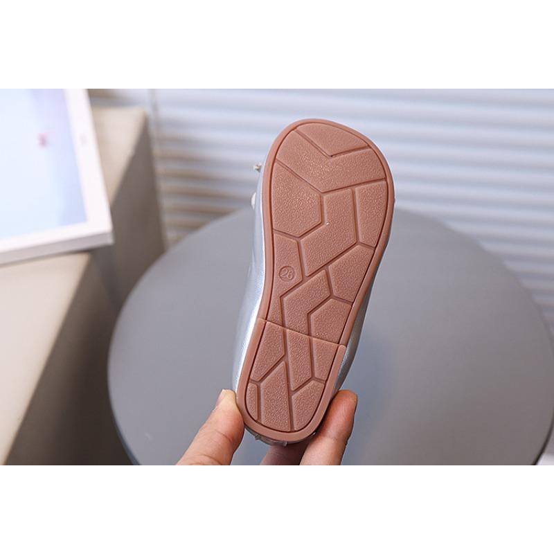 Zapatos de Princesa de Cuero con Lazo Estilo Coreano para Niñas, Suela Suave, Cómodos, Versátiles, Calzado de Baile