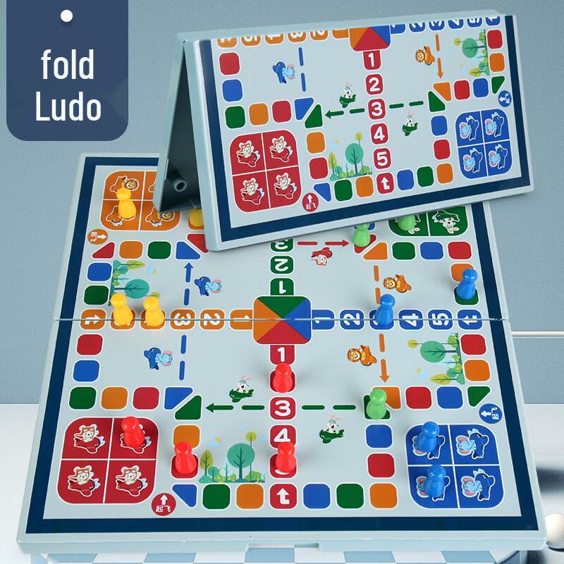 Brangdy Folding Educational Ludo Board 30x30cm