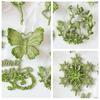 Shatterproof Snowflake Christmas Hanging Ornament Glittering Green Acrylic Decoration for Indoor Outdoor