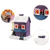 2 Pieces Lighted Christmas Village Figurines Tabletop Decorations House Sculptures for