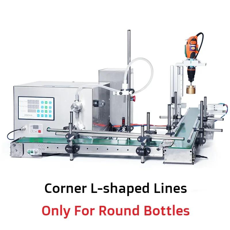 ZONESUN ZS-MPXG1 Small Automatic Filling Capping Machine Bottle Cap Tightening Milk Cosmetics Liquid Filler Food Beverage