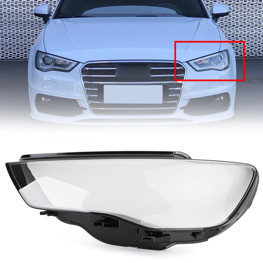 Headlight Cover Headlamp Lens Left For A3 2013-2016 Clear