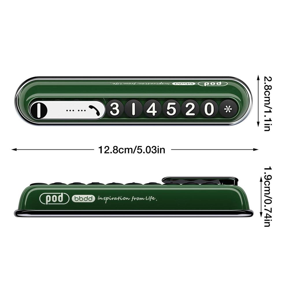 Temporary Parking Number Plate Temporary Telephone Number Plate Noctilucous Display Waterproof Sign For Car Dashboard Family