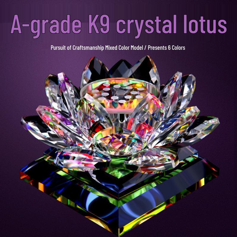 Solar-Powered Rotating Lotus Car Perfume Ornament
