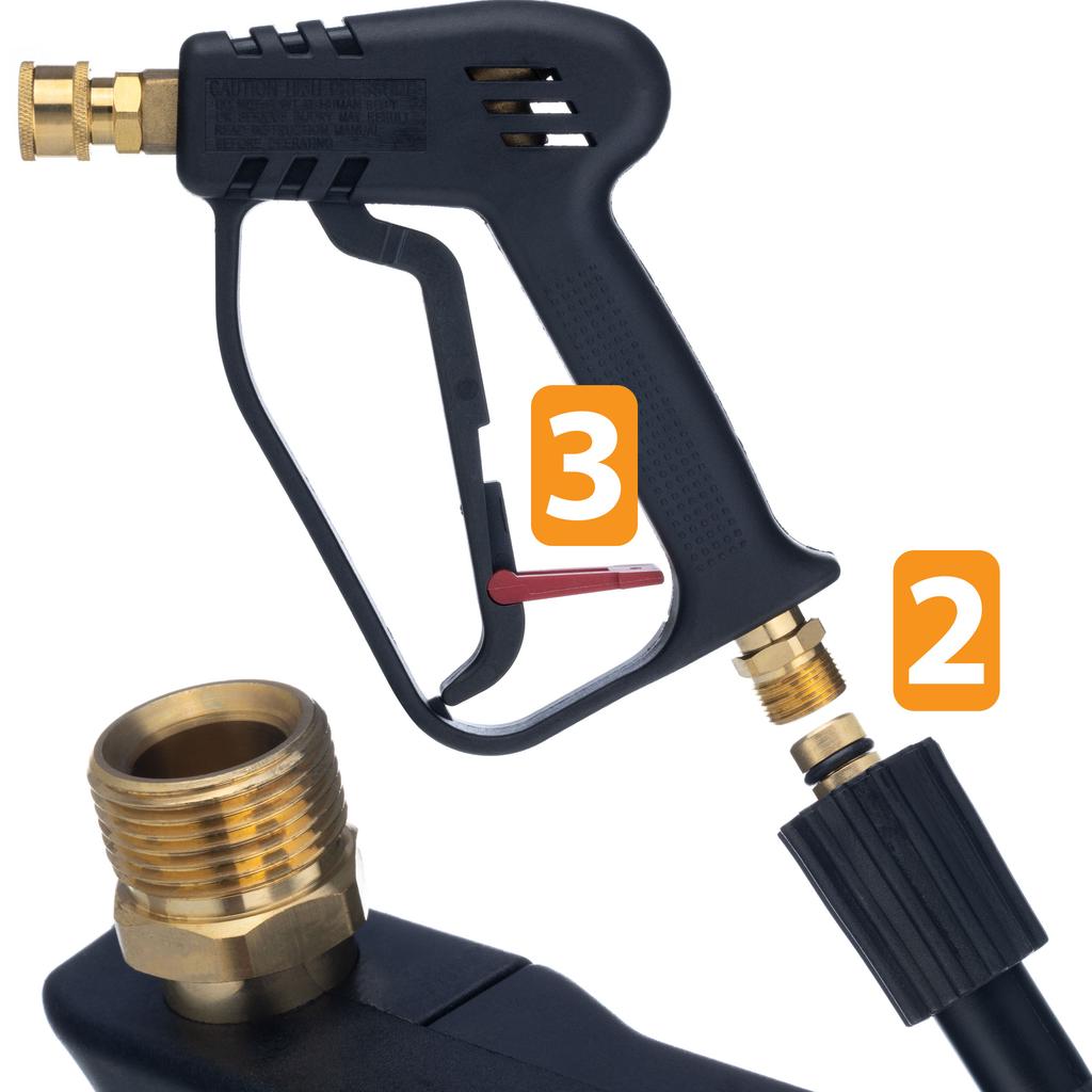 Rosfix Pistolet do Myjki Ciśnieniowej 5000PSI – Wysoka Wydajność do 300°C | Gwint M22-14mm | Szybkozłączka 1/4