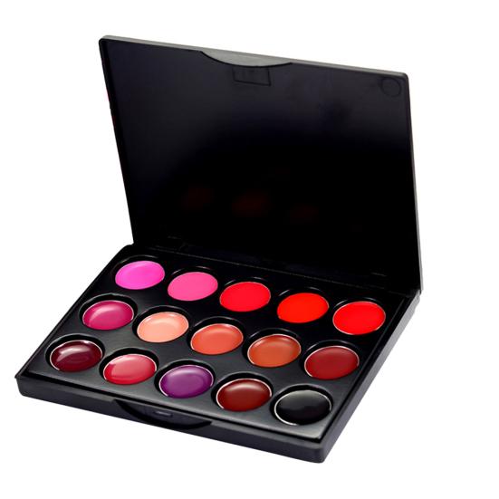 15 Colors Mini Women's Fashion Cosmetics Lip Gloss Shimmers Long Lasting Lipstick