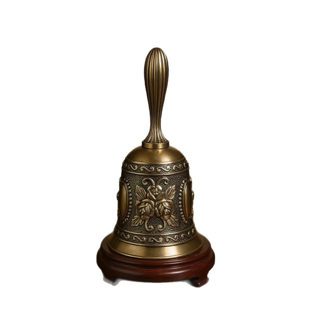 1 Pc Top Goods, Hand-ringing Bells, Retro Copper Bells, Serving Food, Lingdang Metal, Elderly Bells, Class Bells, Early Education Bells