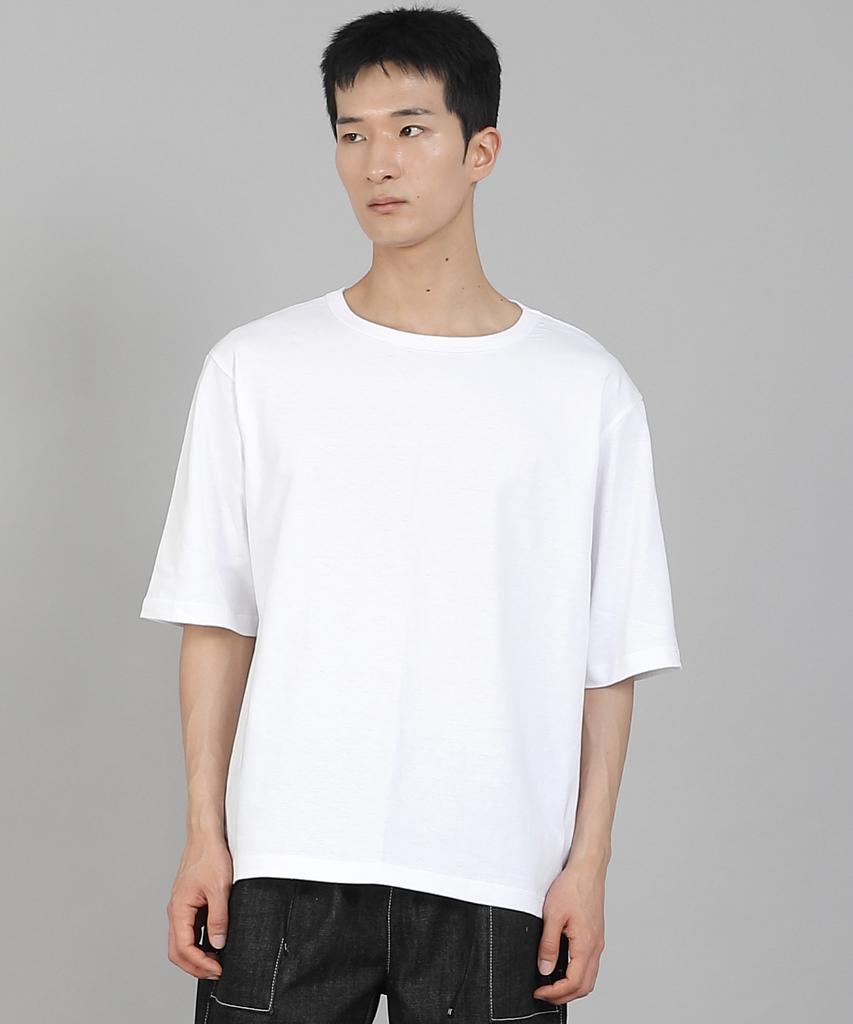 Seinteukeulu Plain R-Neck Half-Sleeve T-Shirt Rhr-896 White