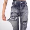 Sexy High Waist Push Up Leggings Faux Jeans Elastic Slim Fitness Pants Sport Leggings For Women