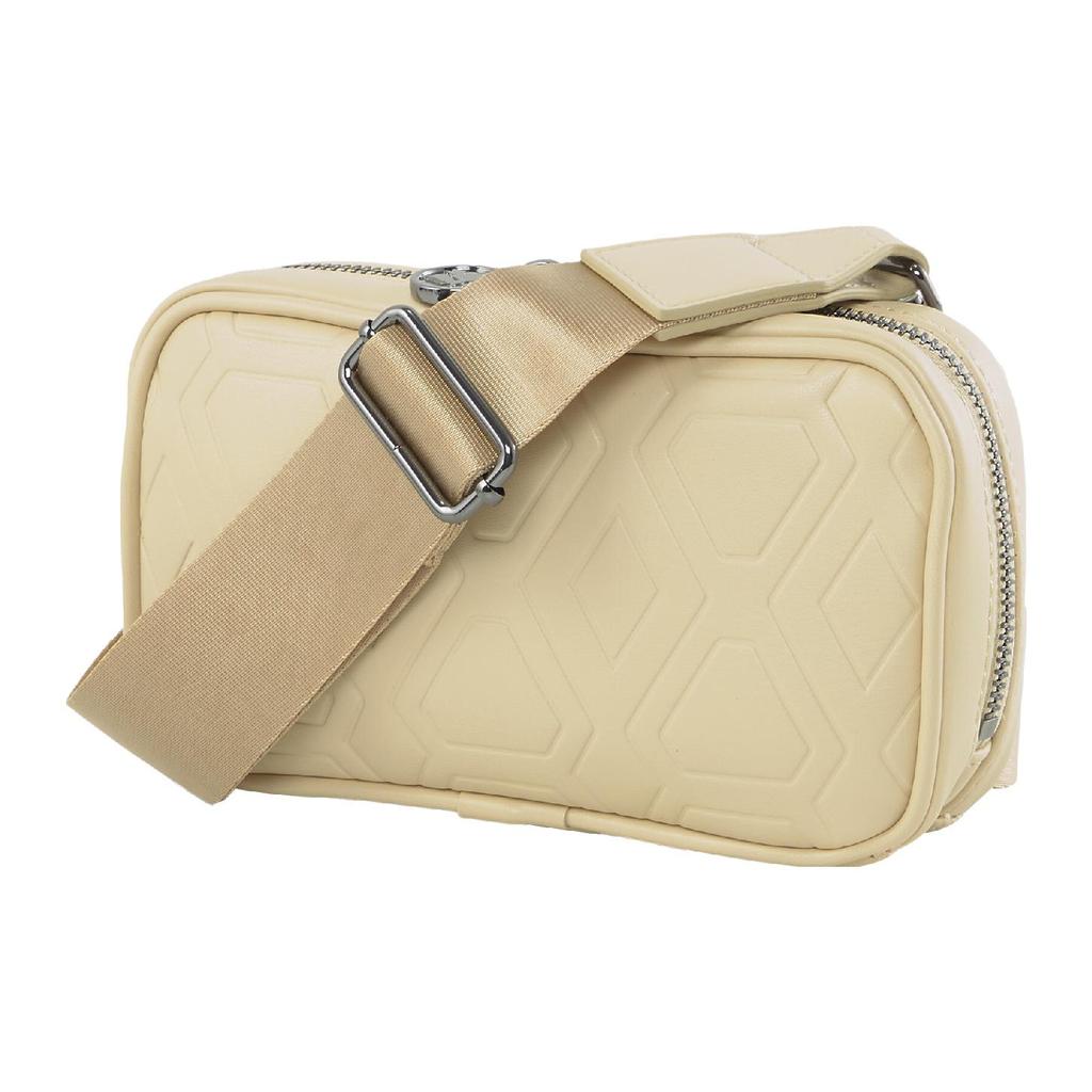 New PUMA Artificial Leather One Shoulder Crossbody Fanny Pack Regular Unisex Beige 079637-01