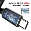 Cablecc Type C Input To DC 20V Output Power 100W 135W 140W 65W PD Charging Cable for Laptop USB-C 5.5 2.5mm